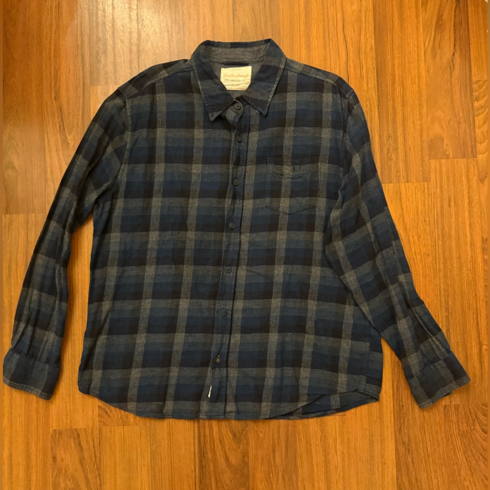 Weatherproof Navy and Gray Plaid Shirt Jacket